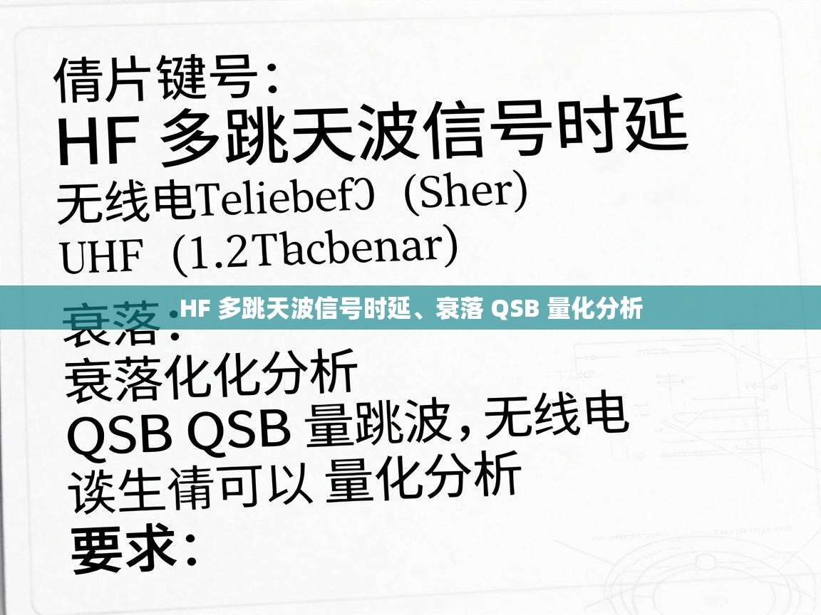 HF 多跳天波信号时延、衰落 QSB 量化分析 HF 多跳天波信号时延