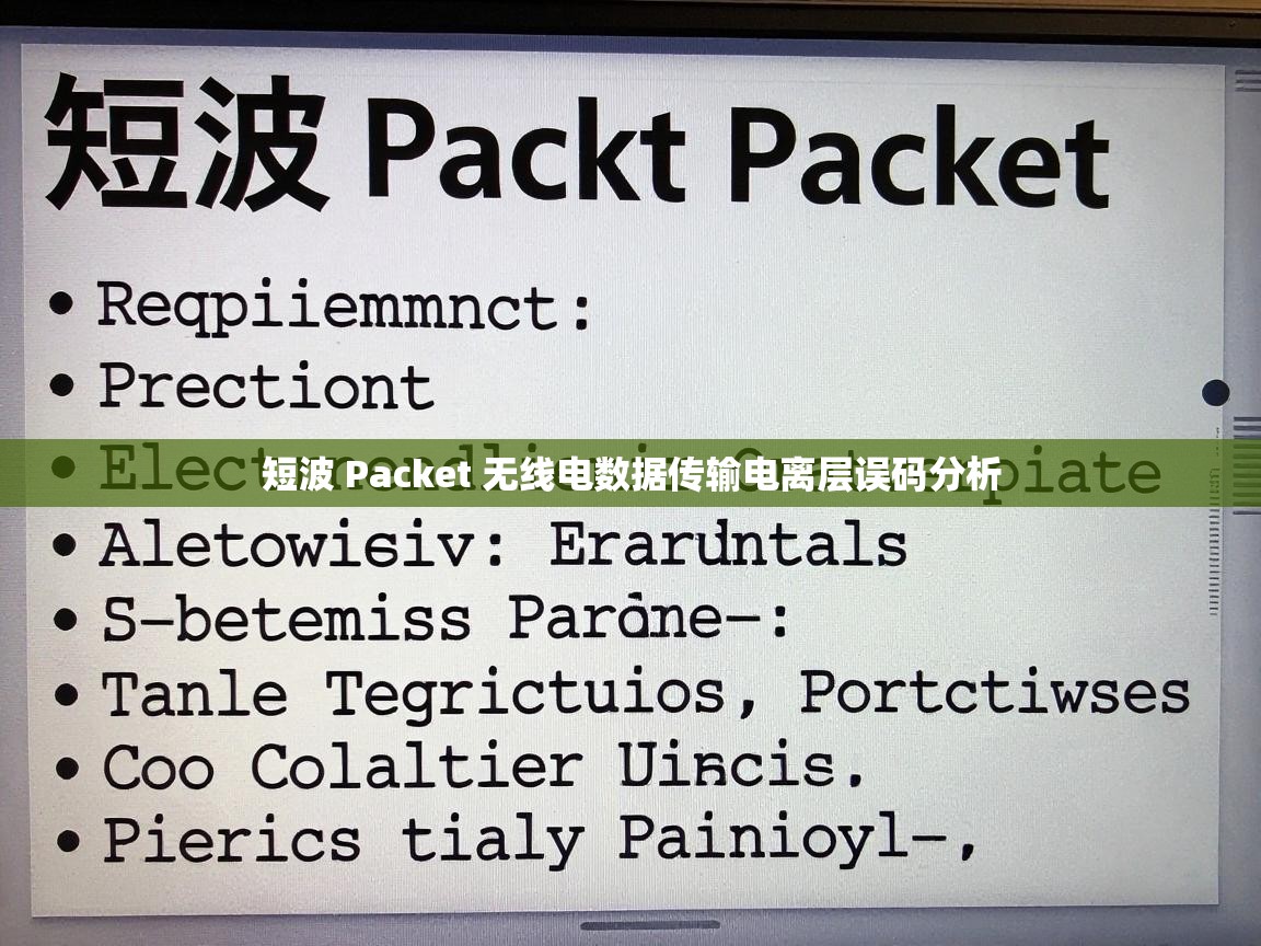 短波 Packet 无线电数据传输电离层误码分析